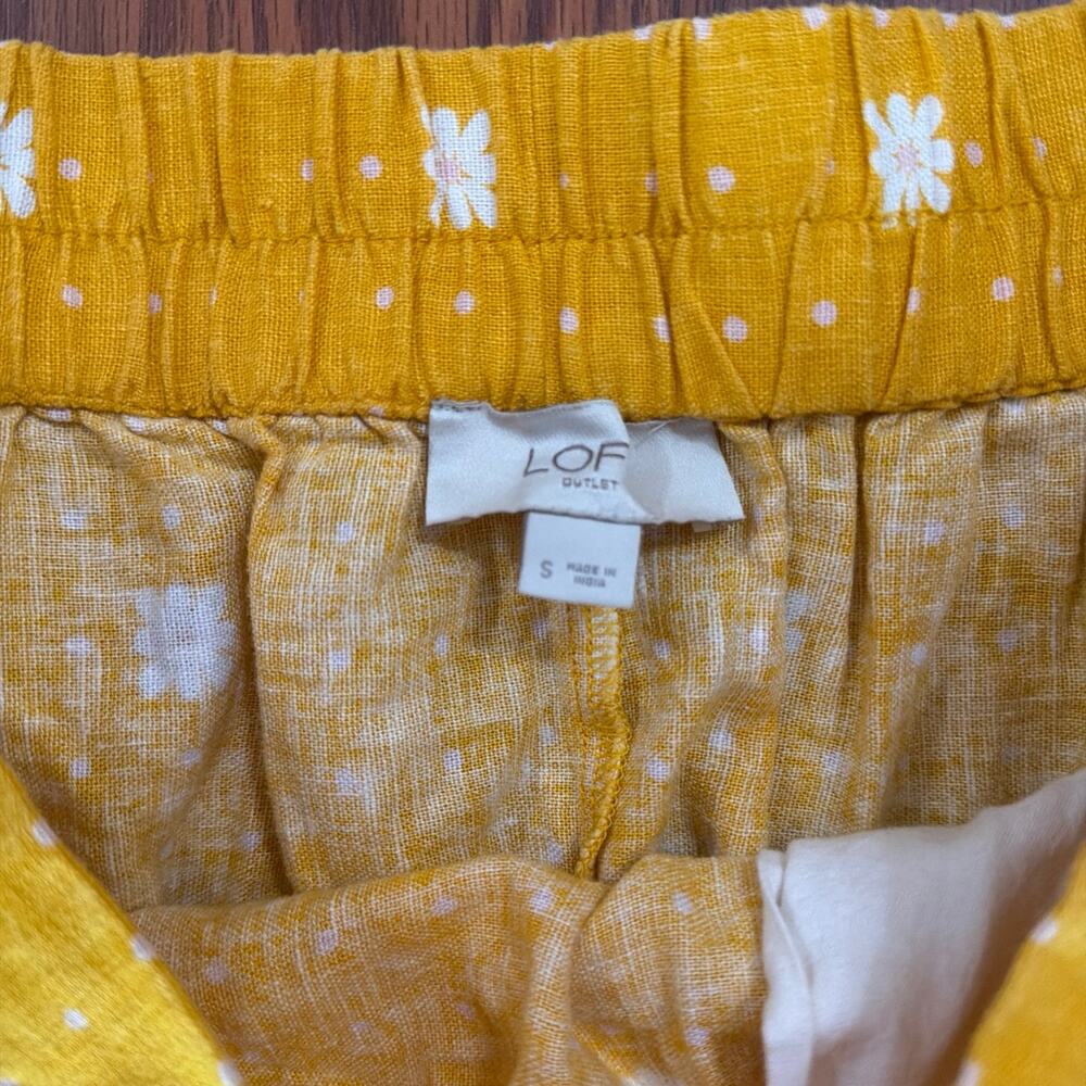 Loft Linen Blend Bright Cheerful Skirt Size S - Picture 2 of 3